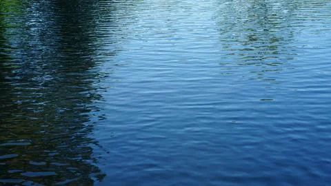 Blue water surface Stock Photos