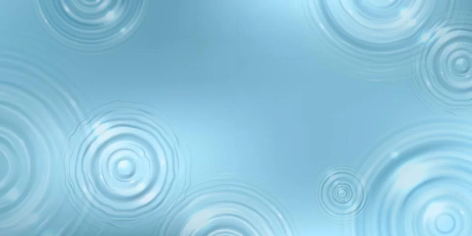 Blue water surface with ring patterns Stock Illustration