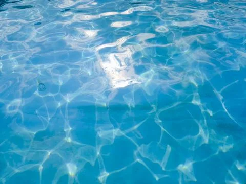 Blue Water Surface Ripples Pool Ocean Reflection Turquoise Clear Wave Texture Stock Photos