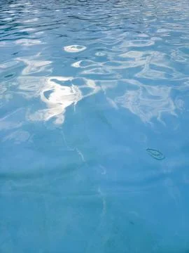 Blue Water Surface Ripples Pool Reflection Clear Wave Texture Nature Summer Stock Photos