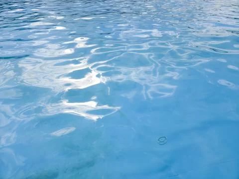 Blue Water Surface Ripples Pool Reflection Clear Wave Texture Nature Summer Stock Photos