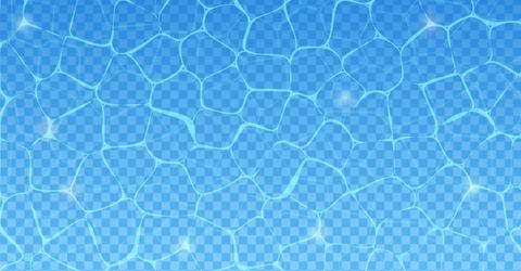 Blue water surface rippling wave pattern. Water swimming pool surface summer Stock Illustration