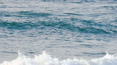 Blue water surface. Sea waves close-up Stock Footage 221575859