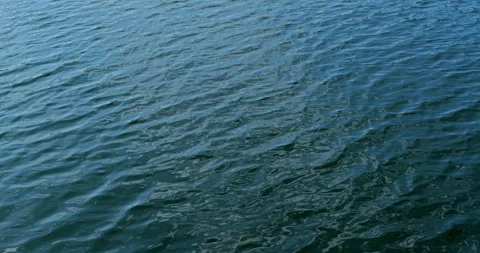 Blue water surface with soft ripples. Video stock 345724532