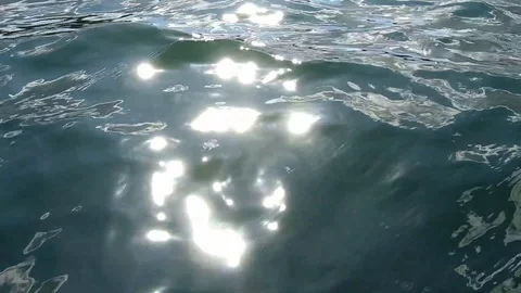 Blue water surface in the sun Stock Footage 115627772