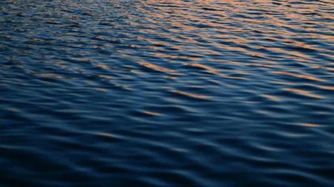 Blue water surface on sunset time Stock Footage 120072839