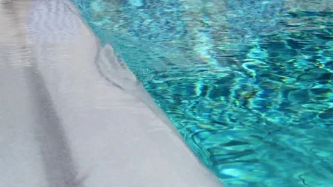 Blue water in swimming pool Stock-Footage 112690396