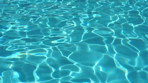 Blue water in the swimming pool with light reflections Stock Footage 311402026