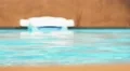 Blue Water in the Swimming Pool. Speed up. HD Footage