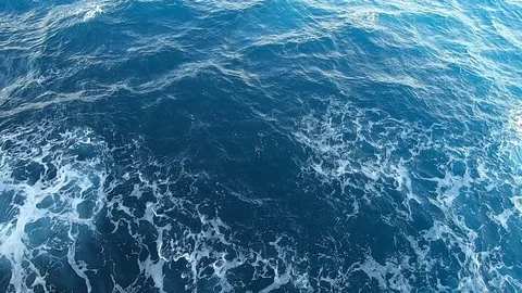 Blue Water from the Top of the Ship Stock-Footage 127511296