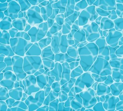 Blue water Vector realistic. Summer sea poster template. Sea waves abstract b Illustrazione stock