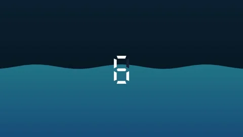 Blue Water Wave Countdown Timer 10 Seconds for events presentations Vidéo 342629487