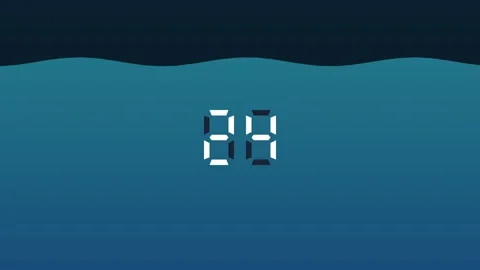 Blue Water Wave Countdown Timer 30 Seconds for events presentations Stock Footage 342629515