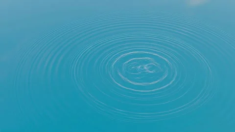 Blue water wave drop splash surface wallow Stock Footage 332065208