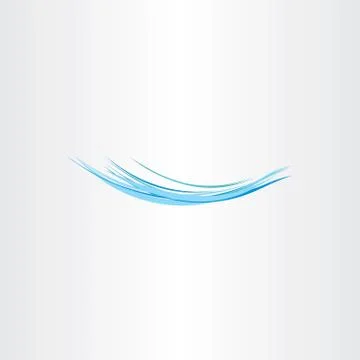 Blue water wave flow icon logo vector Stockillustratie