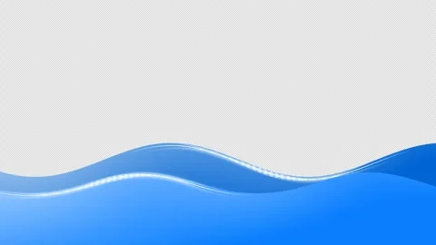 Blue Water Wave Graphic Motion on Transparent Background, Seamless Loop Video. Stock Footage 329786831