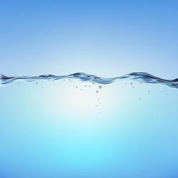 Blue water wave Stock Illustration