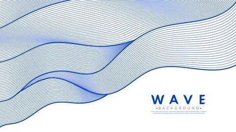 Blue water wave line pattern background. Abstract art wallpaper. Japanese s.. Stock Illustration