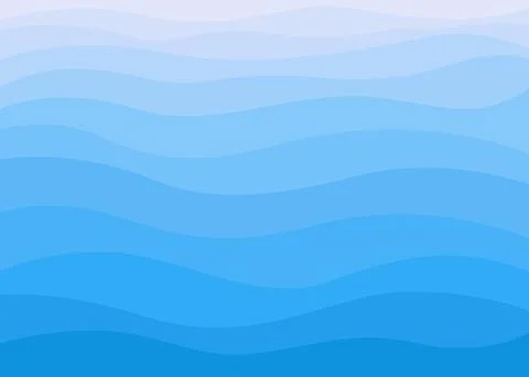 Blue water wave pattern. Sea, river, ocean, swimming pool, wavy line background Illustrazione stock