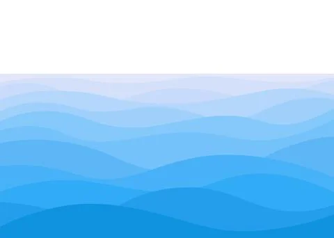 Blue water wave pattern. Sea, river, ocean, swimming pool, wavy line background Illustrazione stock