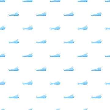 Blue water wave with splashes seamless pattern Stock Illustration