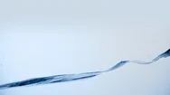 Blue Water Wave Surface Slowmotion. Clean Liquid Splashing White Background Stock Footage
