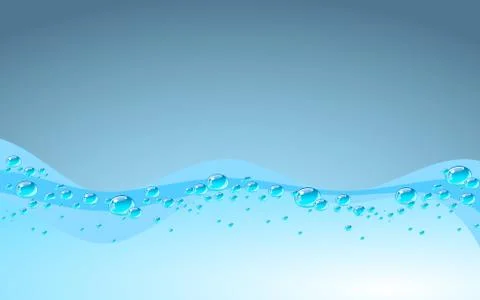 Blue water wave, vector illustration. Stock Illustration