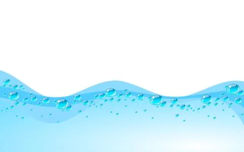Blue water wave, vector illustration. Stock Illustration