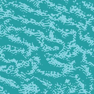 Blue water waves background in top view. Vector Stock Illustration