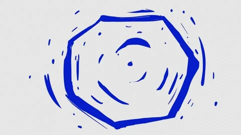 Blue water waves on a black background. Video stock 313693359