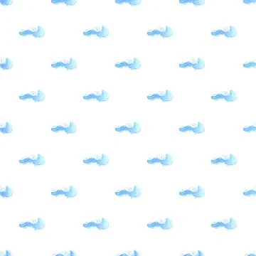 Blue water waves creating seamless repeat pattern design 库存插图