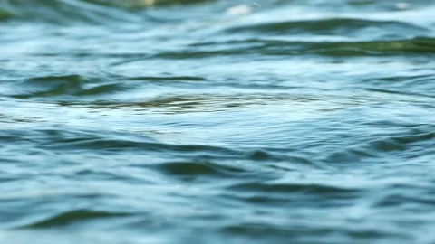 Blue water waves surface, beautiful background with copy space. Fresh drinking Vidéo 138418433