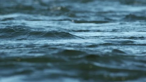 Blue water waves surface, beautiful background with copy space. Fresh drinking Vidéo 138418472