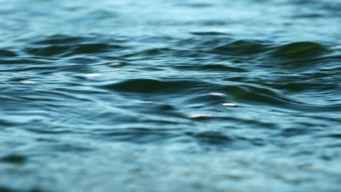 Blue water waves surface, beautiful background with copy space. Fresh drinking Vidéo 138418503