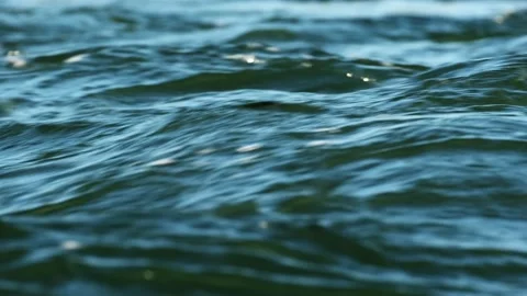 Blue water waves surface, beautiful background with copy space. Fresh drinking Vidéo 138418615