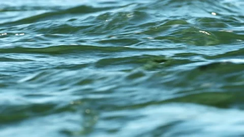 Blue water waves surface, beautiful background with copy space. Fresh drinking Vidéo 138418636