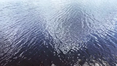 Blue water waves surface, beautiful background with copy space Stock Footage 154499896