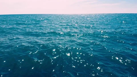 Blue water waves surface, beautiful background with copy space. Stock Footage 170713336