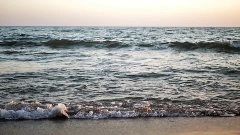 Blue water waves surface, beautiful background with copy space. Stock Footage 225740968