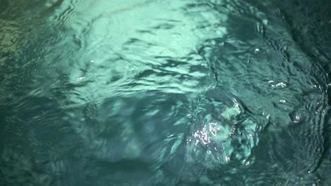 Blue water waves surface close up in swimming pool, background with copy space. Stock Footage 252016476