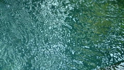 Blue water waves surface close up in swimming pool, background with copy space. Stock Footage 253422819