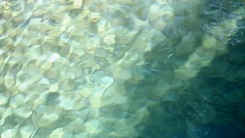 Blue water waves surface close up in swimming pool, background with copy space. Stock Footage 253705190