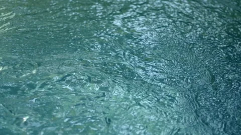 Blue water waves surface close up in swimming pool, background with copy space. Stock Footage 254960561