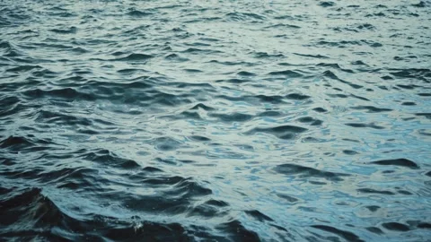 Blue water waves surface,  Fresh drinking water, colorful video. Stock Footage 260450516