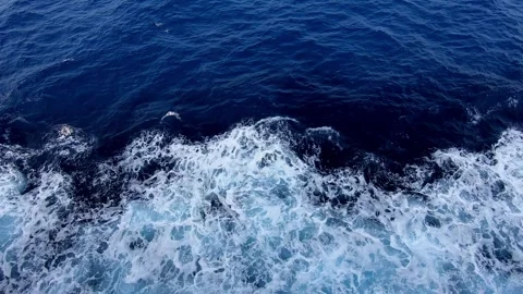 Blue water white foam Stock Footage 282401607