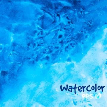 Blue watercolor background Stock Illustration