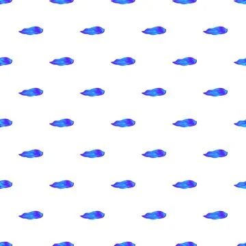 Blue watercolor brush strokes pattern seamless background Illustrazione stock