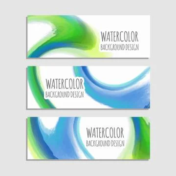 Blue watercolor circle isolated on white background Stock Illustration