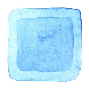 Blue watercolor square frame Stock Photos