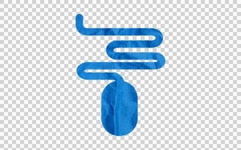 Blue watercolor texture computer mouse icon Stock Illustration